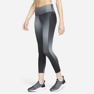 Nike Women's Fast Dri-Fit Charcoal and Black Leggings